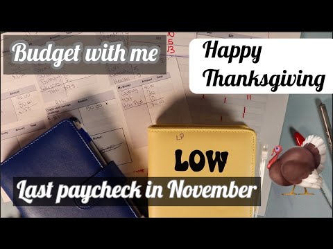 Last budget with me for November | cash stuffing | Buget with me