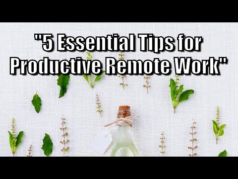 How to Utilize Remote Work for Maximum Efficiency  #remotework #tech