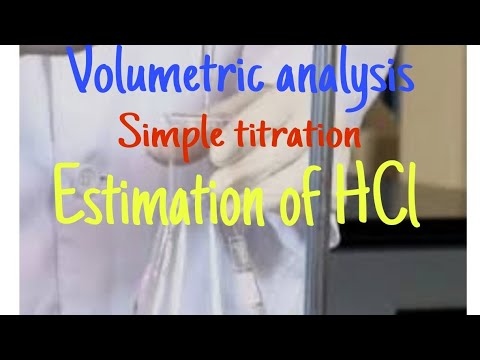 Volumetric analysis|Estimation of HCl|Simple titration