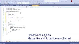 Classes and Objects