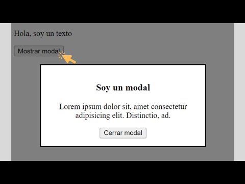 Como hacer un modal con CSS