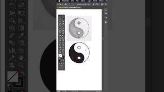 How To Create Yin Yang Logo  #adobeillustratortipsandtricks #howtocreatelogo #viralshorts