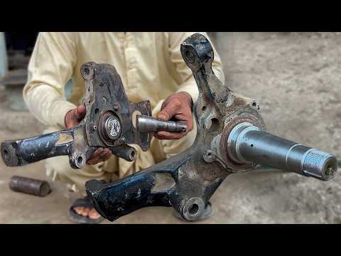 How to Repair A Car Steering BROKEN Knuckle Spindle Pin | Unbelievable Restoration of Broken Spindle