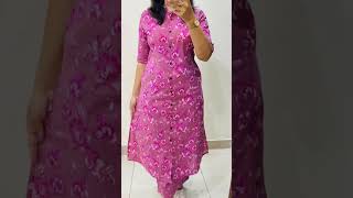 Aline kurti design| cotton Aline kurti #alinekurti#officewear#kurtidesign #shortsvideo #officelook