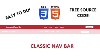 Simple & classic Navbar CSS HTML [free source code]
