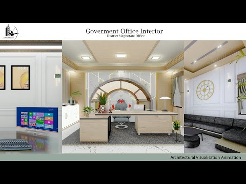 Government Office Interior Architectural Visualization Animation