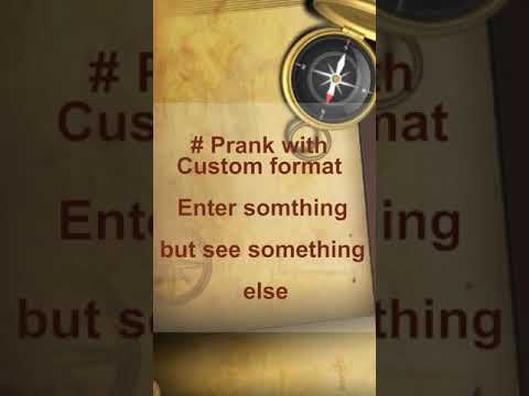 #Excel60Sec Geek Prank with Excel Custom Formatting #GeekPrank #AprilFoolIdea
