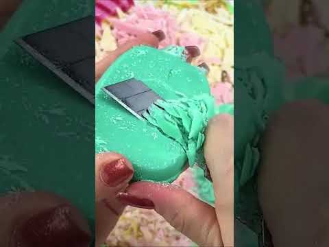 Oddly satisfying soap cutting to relax your mind! #soap #soapart #asmr #relax #justsoaps