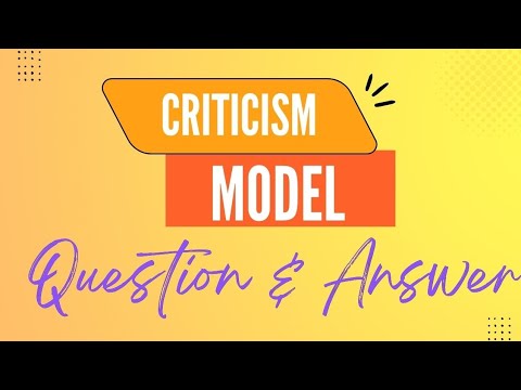 CRITICISM MODEL QUESTION AND ANSWER -  NET/ JRF/ SET/ TRB / TNPSC - PART - IV