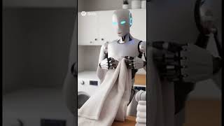 The future is coming way too fast #robot #laundry #cleaningrobot #ai #washers #dryer #cleaning ￼