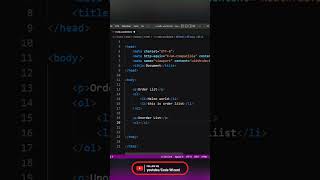 How to make an HTML List ? 🔥 #shorts #youtube #coding #html #beginners #coding