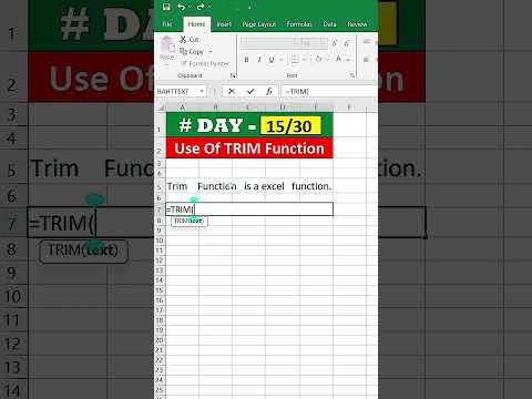 How to use TRIM Function in Excel | Excel Tricks #excel