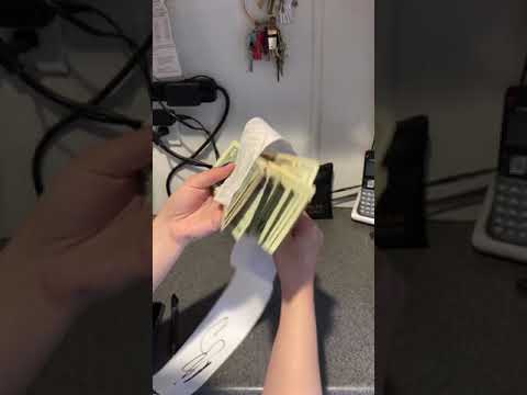 Wrap up leftover cash in sales receipt