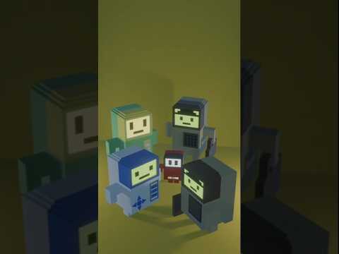 [Blender3D] Making: The Cute lowpoly robots #blender3d #lowpoly #cuterobot