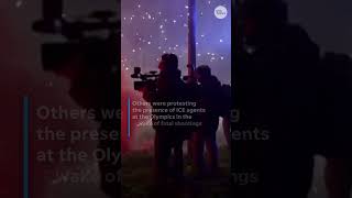 Police use tear gas, water canons on protesters near Winter Olympics