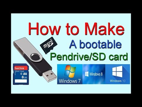 How to bootable pendrive or SD Card