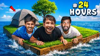 Can We Survive 24 Hours On A Mini Island..??? 😱 सर्दियों में Mini Island पर पूरी रात 🥶