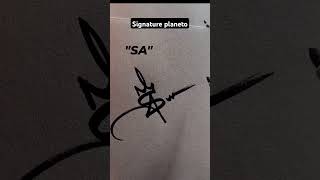 How to style the letters of...SA..#calligraphicalphabets #stylish sign