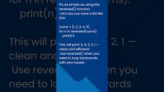 How to Reverse a Loop in Python Like a Pro? #ai #artificialintelligence #futuretech #python