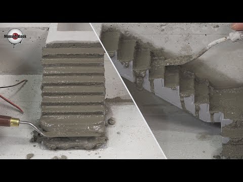 How To Make a Luxury House(model) #2 - making cement stairs.