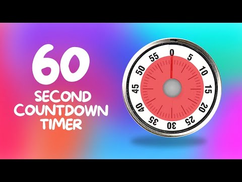 60 Second Countdown Timer with Beeps - Colorful Timer for Games, Quizzes & Challenges