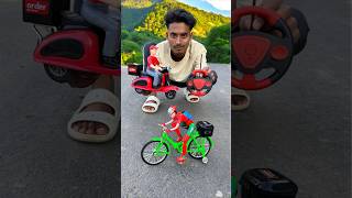 Remote Control Zomato Delivery Boy Scooter VS Rc Cycle Dese