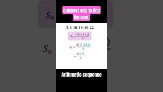 Arithmetic sequence #sum #formula