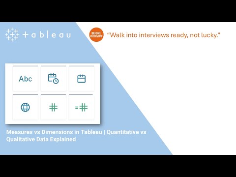 How Data Is Represented in Tableau | Data Types, Roles & Data Pane Icons