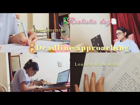 “Realistic College Vlog 🎀| Finishing My Assignments & PPTs Before Deadline 😭📚”