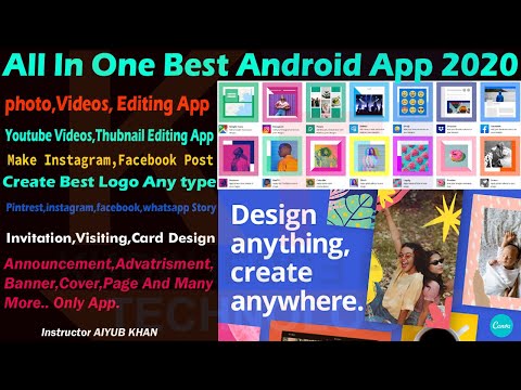 All In One App | Canva App, How To Use Canva, Create Logo,Videos,Photo,Instagram,FB Post Editing App