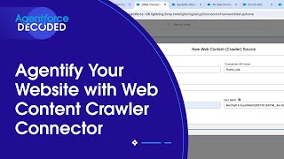 Agentify Your Website with Web Content Crawler Connector | Agentforce Decoded