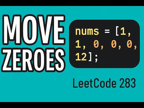 LeetCode 283: Move Zeroes In-Place | JavaScript Trick