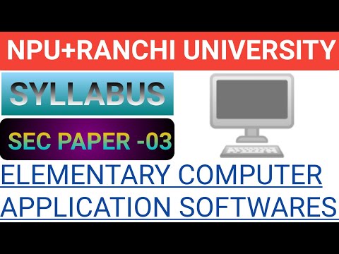 elementary computer applications paper 2022-26 sem 3 b.a /b.sc /b.com Ranchi University MCQ question