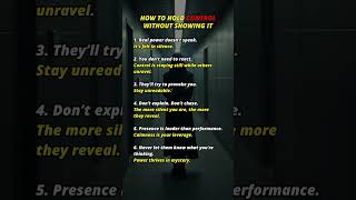 Silent Power: How to Hold Control Without Showing It #silentpower  #emotionalcontrol #darkpsychology