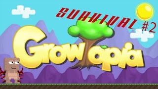 Growtopia Survival #2 | Getting First World Lock | D4A Growtopia