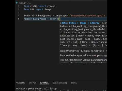 How to remove background from image in Python in 5 line of code #python #webdevelopment #programming