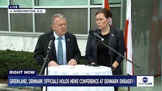 LIVE: Officials from Greenland and Denmark hold news conference in D.C.