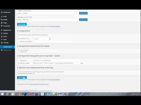 How to set-up WordPress Contact Form by sweet