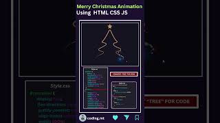Merry Christmas Tree Animation Using HTML & CSS JS #html #css #coding #animation