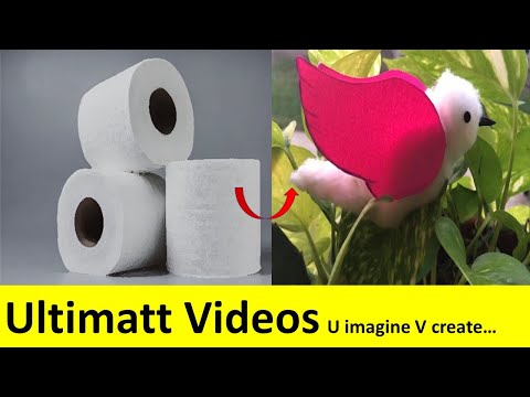 Make a beautiful bird out of paper and cotton | simple cotton craft | Recycling crafts