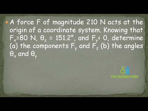 Spatial Force System Problem 3