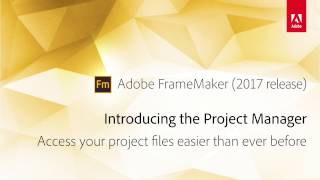 FrameMaker 2017: Project Manager