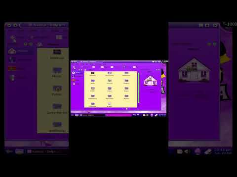 Very strange pink Linux OS for PC