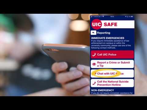 Chat with UIC Police through the UIC SAFE App