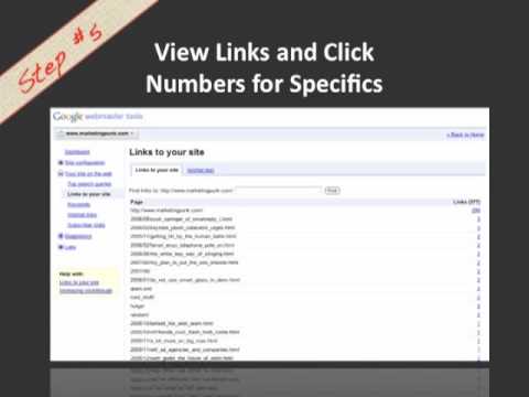 How to Check Backlinks with Webmaster Tools - Kutenda Tip