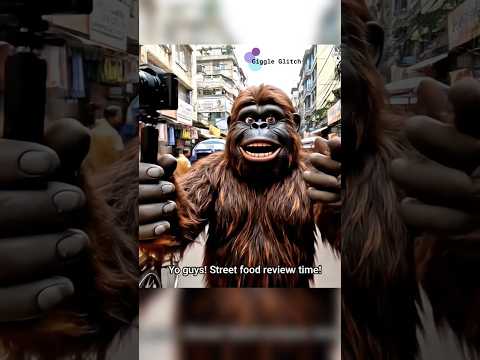 PART 2 | Bigfoot in Dhaka | Tasting Street Food😋 #shorts #youtubeshorts #funny #bigfoot