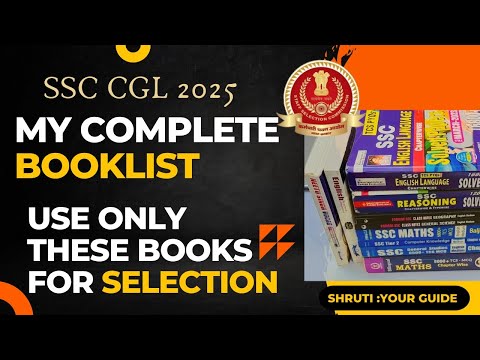 SSC CGL 2025 - My Booklist for Selection | cleared prelims in CGL 2024 with only these books #ssccgl