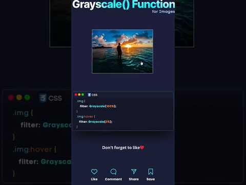 Grayscale functions |CSS Animation #shorts #cssanimation #coding #htmlcss