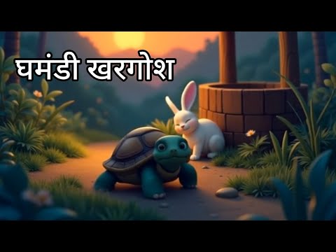 खरगोश और कछुआ Hindi Kahaniya | Rabbit and Tortoise 3D Hindi Stories for Kids.
