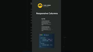 HTML & CSS Responsive Columns #shots #responsive  #columns #css #viralshorts  #trendingshorts